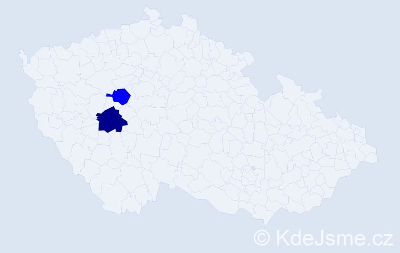 Příjmení: 'Kotfrid', počet výskytů 3 v celé ČR