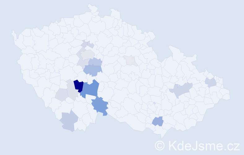 Příjmení: 'Kukačová', počet výskytů 66 v celé ČR