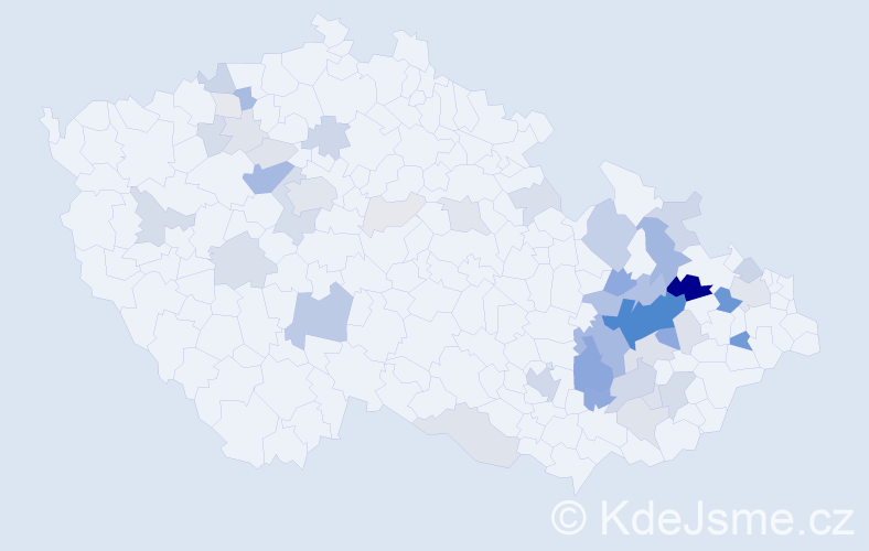 Příjmení: 'Kameníčková', počet výskytů 169 v celé ČR