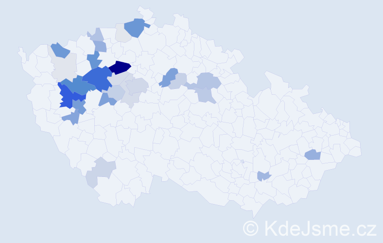 Příjmení: 'Volráb', počet výskytů 132 v celé ČR