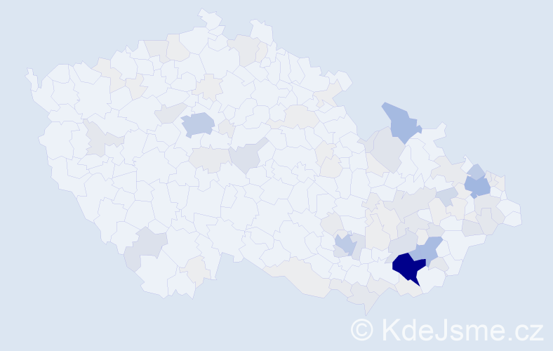 Příjmení: 'Lapčík', počet výskytů 352 v celé ČR