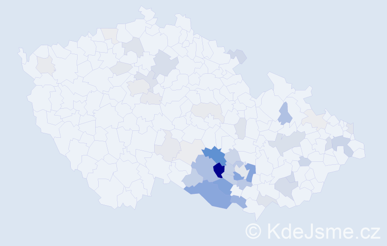 Příjmení: 'Kavalec', počet výskytů 143 v celé ČR
