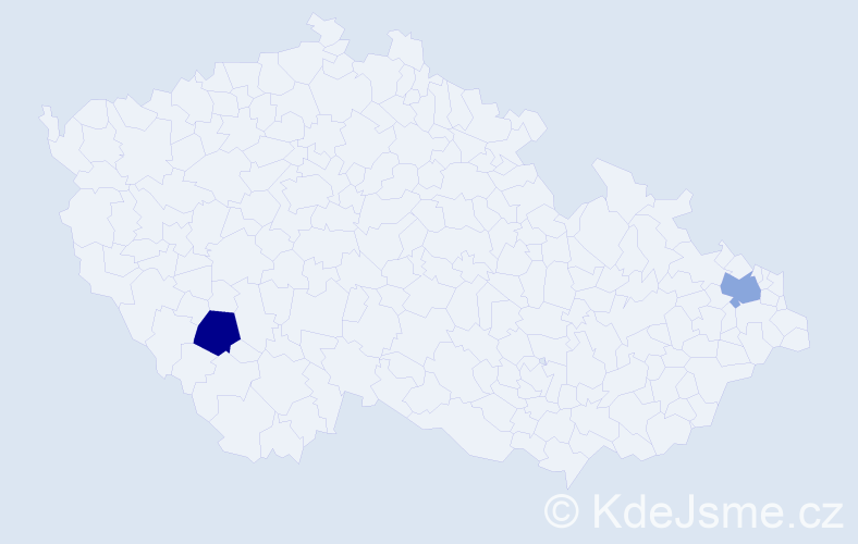 Příjmení: 'Araújo', počet výskytů 4 v celé ČR