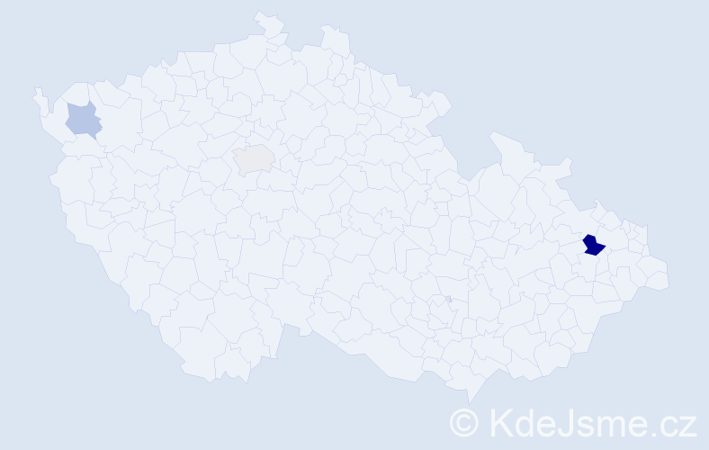 Příjmení: 'Latura', počet výskytů 5 v celé ČR