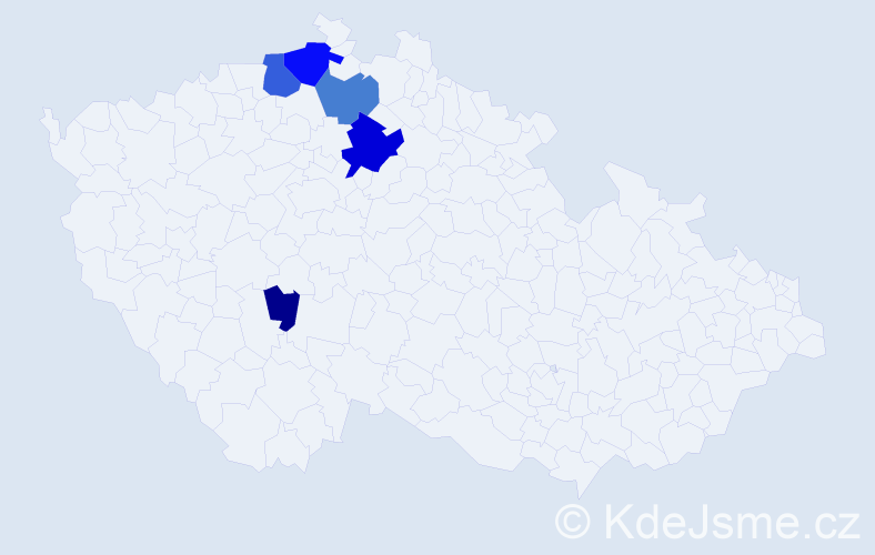 Příjmení: 'Popuša', počet výskytů 13 v celé ČR