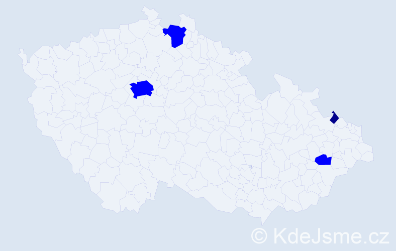 Příjmení: 'Capeková', počet výskytů 5 v celé ČR