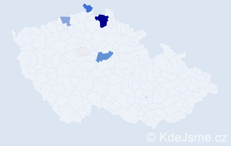 Příjmení: 'Maškarinec', počet výskytů 19 v celé ČR