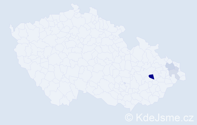 Příjmení: 'Kropka', počet výskytů 8 v celé ČR