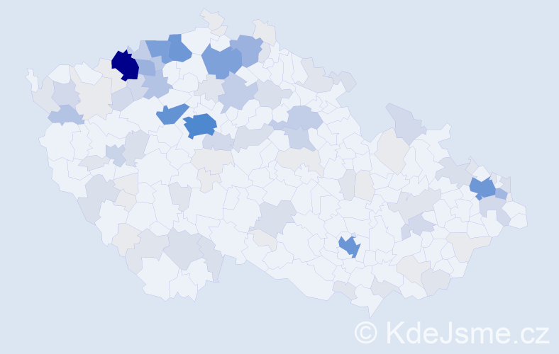Příjmení: 'Fedák', počet výskytů 408 v celé ČR