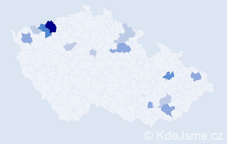 Příjmení: 'Sásová', počet výskytů 36 v celé ČR