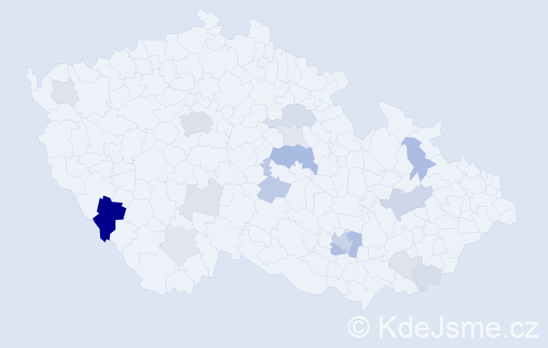 Příjmení: 'Tonnerová', počet výskytů 48 v celé ČR
