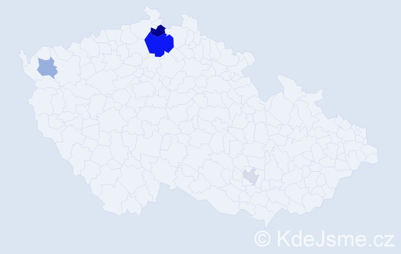Příjmení: 'Ešpander', počet výskytů 8 v celé ČR