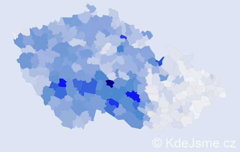 Příjmení: 'Krejčová', počet výskytů 5817 v celé ČR