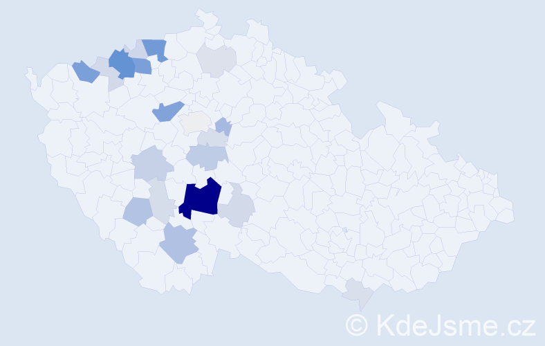 Příjmení: 'Fauová', počet výskytů 84 v celé ČR