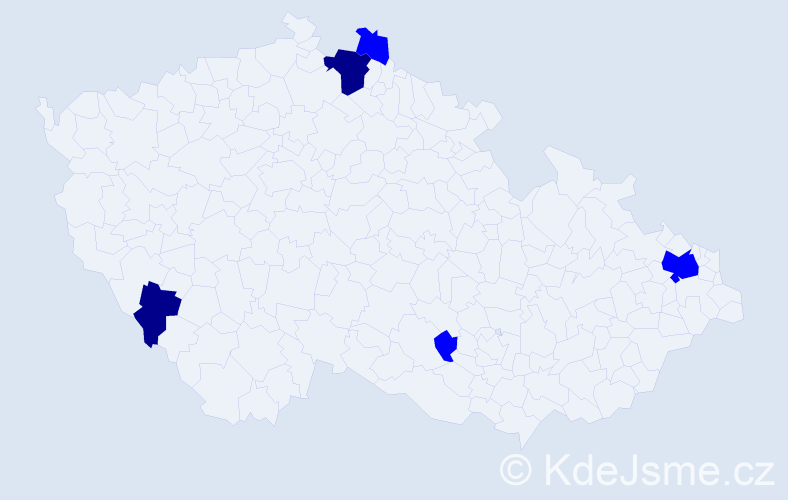 Příjmení: 'Banásová', počet výskytů 7 v celé ČR