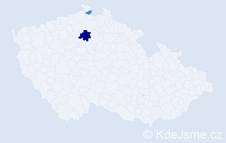 Příjmení: 'Kunfrontová', počet výskytů 4 v celé ČR