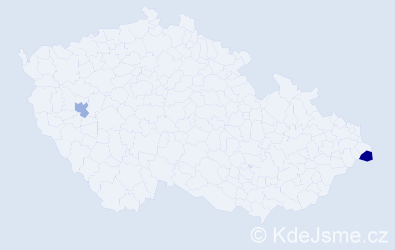 Příjmení: 'Krell', počet výskytů 4 v celé ČR