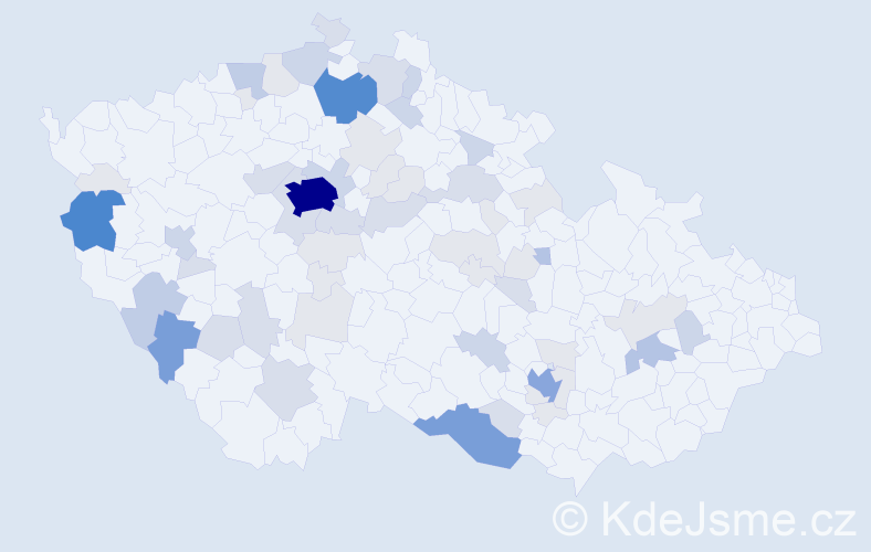 Příjmení: 'Ruda', počet výskytů 199 v celé ČR