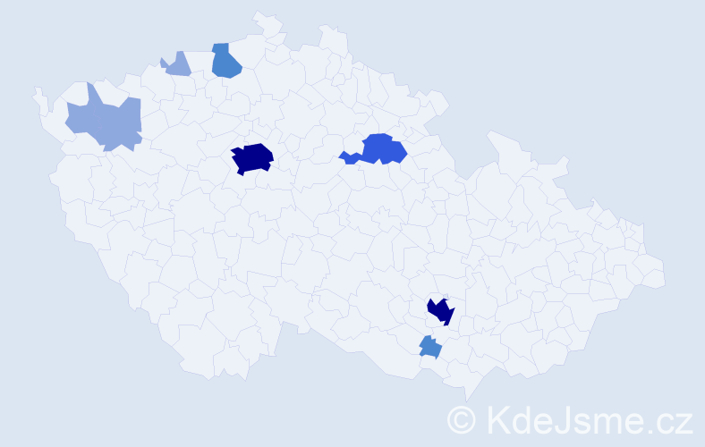 Příjmení: 'Bechtold', počet výskytů 20 v celé ČR