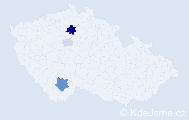 Příjmení: 'Čehajić', počet výskytů 3 v celé ČR