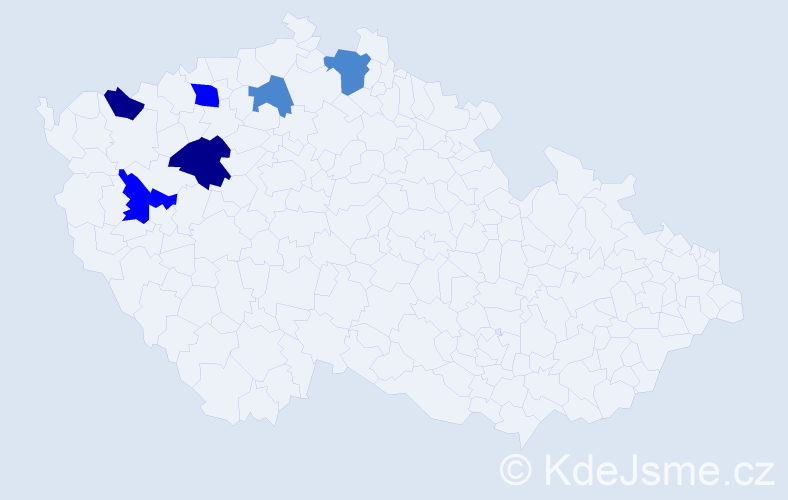 Příjmení: 'Lieberová', počet výskytů 12 v celé ČR