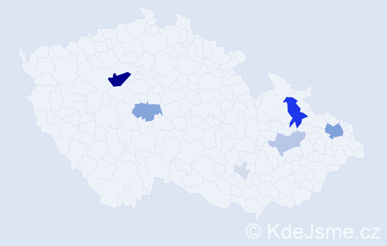 Příjmení: 'Kaps', počet výskytů 16 v celé ČR