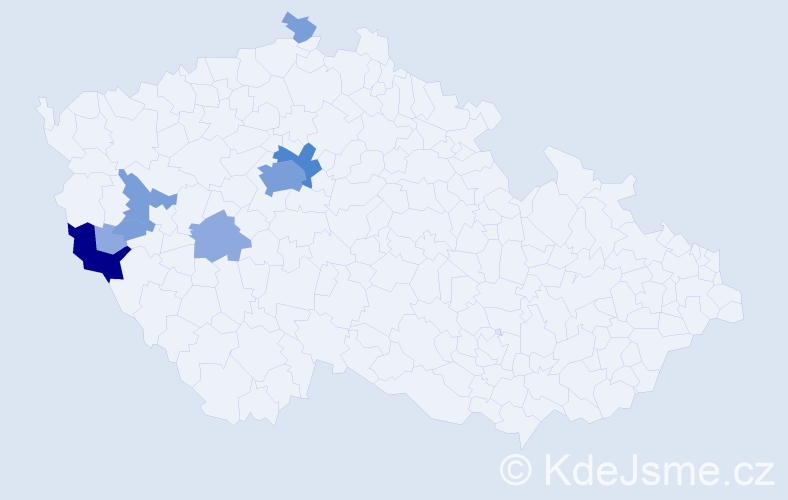 Příjmení: 'Kinzler', počet výskytů 20 v celé ČR