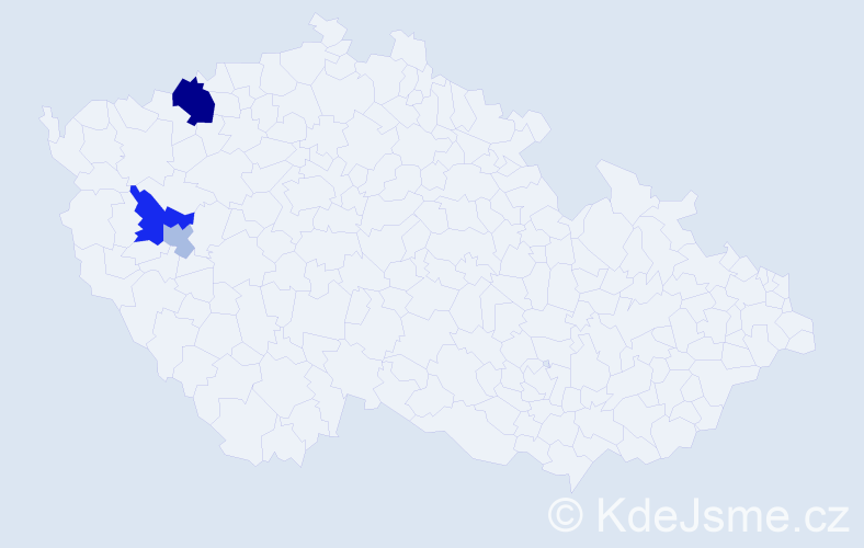 Příjmení: 'Kombrzová', počet výskytů 7 v celé ČR