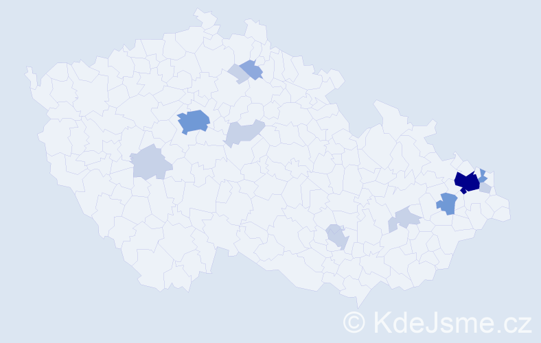 Příjmení: 'Dutko', počet výskytů 33 v celé ČR
