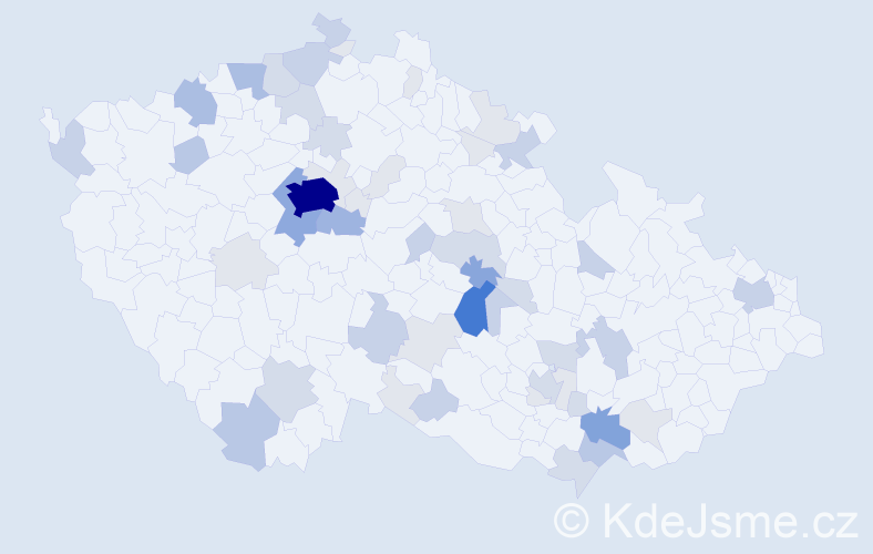 Příjmení: 'Bezchlebová', počet výskytů 173 v celé ČR