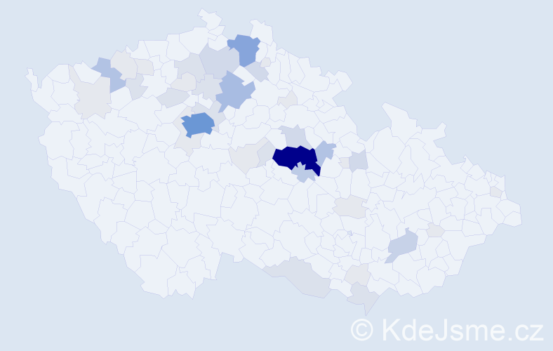 Příjmení: 'Čechlovská', počet výskytů 145 v celé ČR