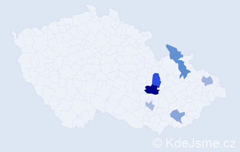 Příjmení: 'Geriš', počet výskytů 11 v celé ČR