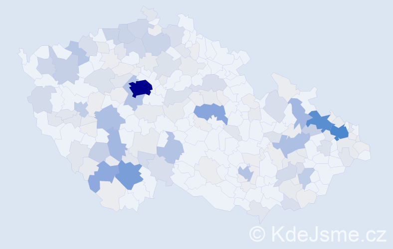 Příjmení: 'Pravda', počet výskytů 651 v celé ČR