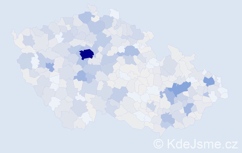 Příjmení: 'Křížková', počet výskytů 2188 v celé ČR