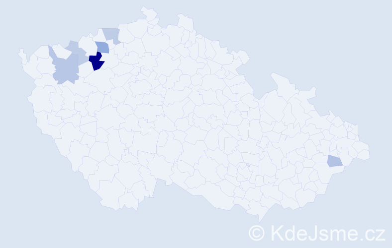 Příjmení: 'Makuková', počet výskytů 15 v celé ČR