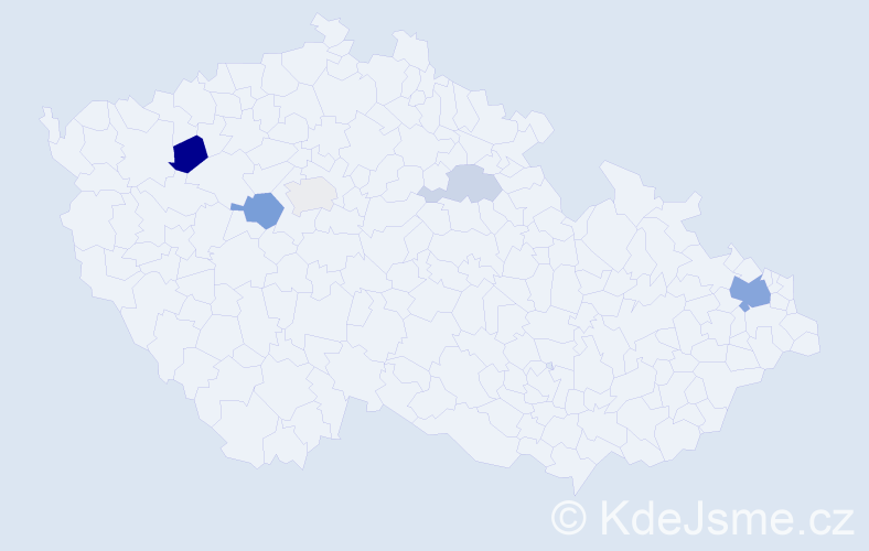 Příjmení: 'Sionko', počet výskytů 12 v celé ČR