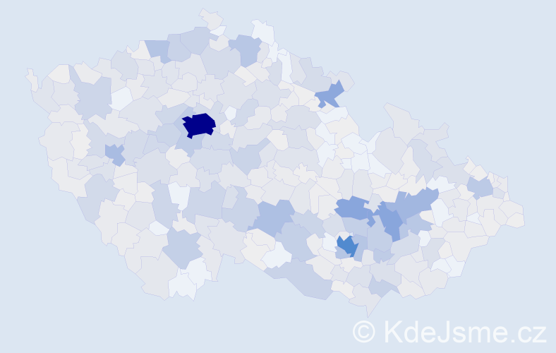 Příjmení: 'Vlachová', počet výskytů 2719 v celé ČR