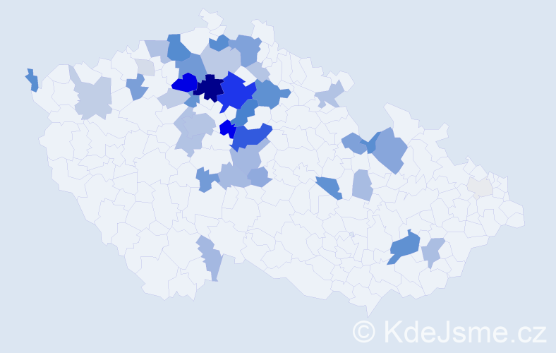 Příjmení: 'Balšánková', počet výskytů 154 v celé ČR