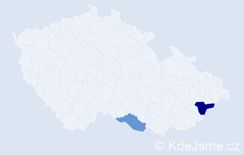 Příjmení: 'Petrůsek', počet výskytů 11 v celé ČR