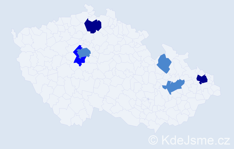 Příjmení: 'Vircová', počet výskytů 11 v celé ČR