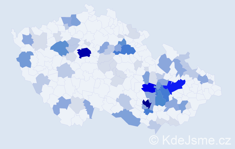 Příjmení: 'Šperková', počet výskytů 244 v celé ČR