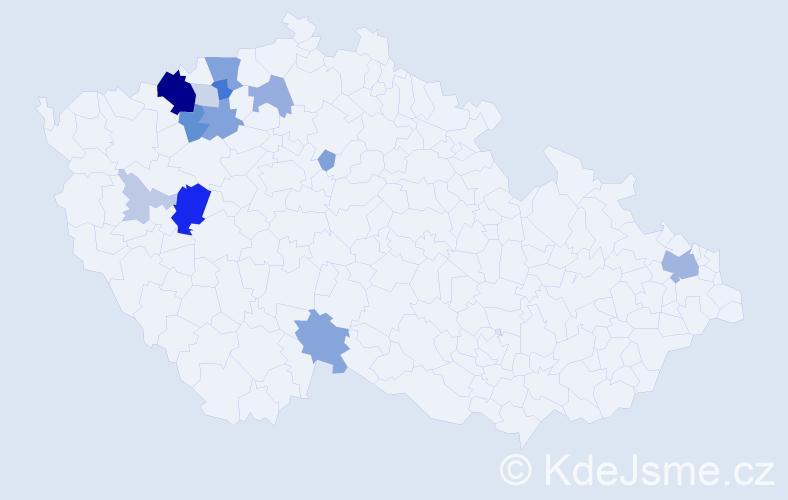 Příjmení: 'Adi', počet výskytů 42 v celé ČR