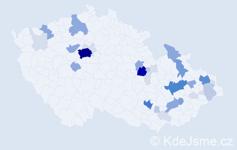 Příjmení: 'Rosypal', počet výskytů 124 v celé ČR