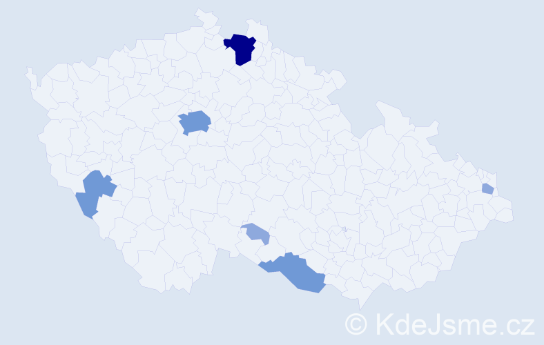 Příjmení: 'Nuderová', počet výskytů 14 v celé ČR