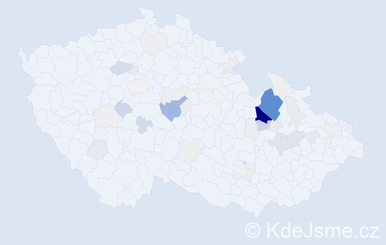 Příjmení: 'Vepřková', počet výskytů 259 v celé ČR