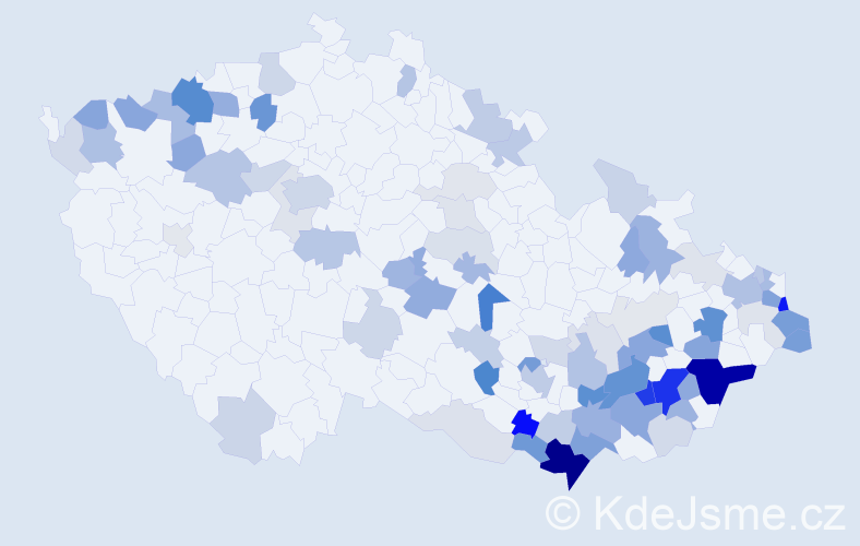 Příjmení: 'Košutová', počet výskytů 234 v celé ČR