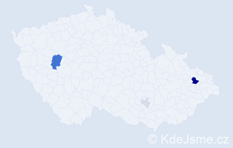 Příjmení: 'Semešová', počet výskytů 5 v celé ČR