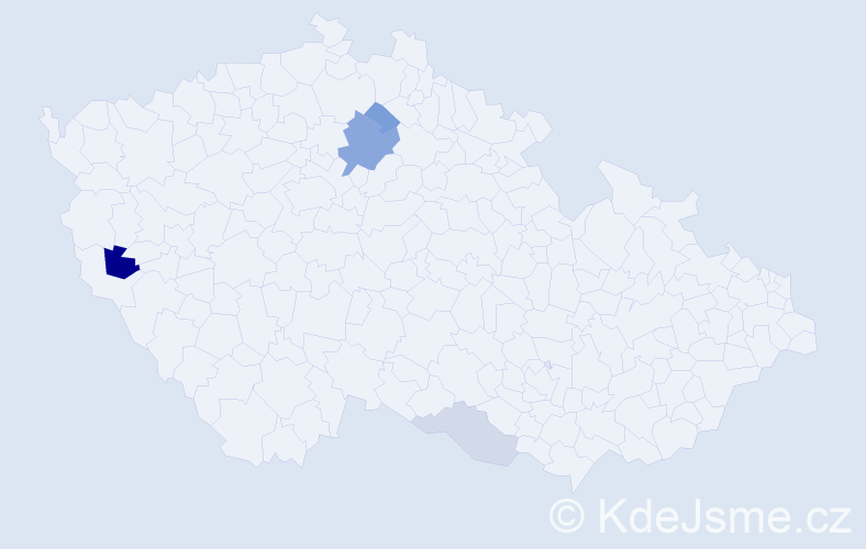 Příjmení: 'Dominková', počet výskytů 9 v celé ČR