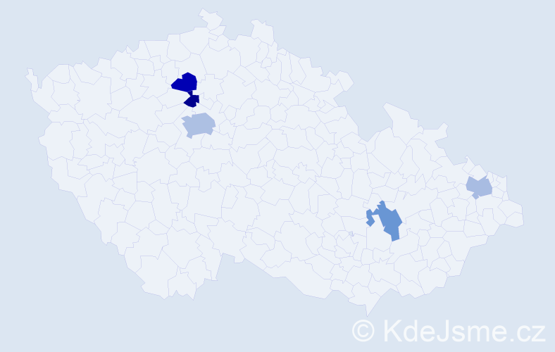 Příjmení: 'Lopatyuk', počet výskytů 7 v celé ČR