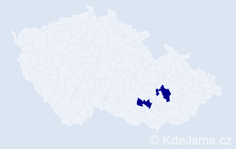 Příjmení: 'Citner', počet výskytů 3 v celé ČR